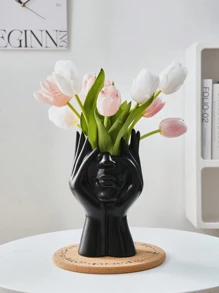 1 pezzo Vaso in ceramica con figura femminile in stile nordico, busto di donna, vaso bohémien femminista minimalista, decorazione moderna in stile nordico, adatto per decorazione di casa, soggiorno, ufficio, libreria, decorazione per la scuola, forniture scolastiche, vaso per fiori, vaso in vetro