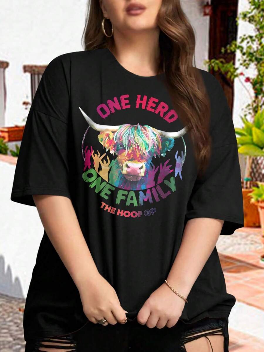 The Hoof GP Merch Oversize Women T-Shirt Big Size Shirts For Women - màu đen - Xem 1