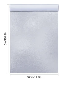 1 Piece Matte Texture Static Anti-Peeping Privacy Window Sticker For Office, Toilet, Bathroom - Multicolor - View 3