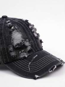 2025 Spring/Summer New Distressed Denim Baseball Cap, Vintage Washed Casual Versatile Snapback Hat, Unique Unisex Couple Design