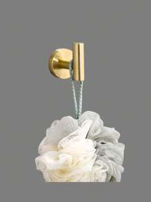 1pc Bathroom Towel Rack Holder, Black Stainless Steel Round Towel Bar, Toilet Paper Organizer, Bathroom Accessories