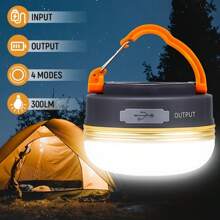 1pc Led Camping Light,Portable Rechargeable Camping Lanterns, Multi-Functional Emergency Lamp - Light Up Your Camping Adventures With This Handled LED Tent Light, Camping Accessories