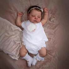 19-Inch Reborn Baby Dolls Girl Lifelike Baby Dolls Realistic Reborn Doll Girl Soft Body Eyes Closed Newborn Real Life Baby
