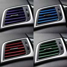 10pcs 7.87 Inches Fit For Car Air Conditioner Outlet, Decorative U-Shaped Molding, Car Styling Door Edge Corner Protector