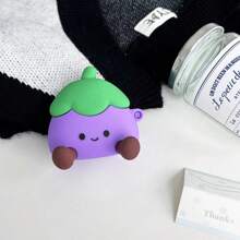 时尚欧美卡通茄子苹果蓝牙耳机壳适用于Airpods Pro 2/4/3代，防震硅胶耳机保护套 - 紫色 - 查看 6