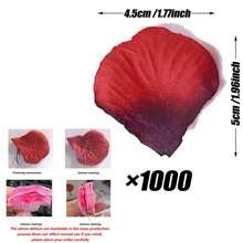 100/1000 stuks diverse kleuren (dieprood, rood, roze, zwart, blauw, geel) kunstzijden rozenblaadjes, geschikt voor Valentijnsdag, romantische nacht, trouwseizoen, Moederdag, aanzoek, verloving, jubileumhuisdecoratie