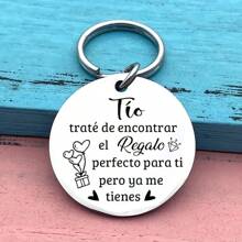 1pc Stainless Steel Fashionable Key Chain, Birthday & Thanksgiving Gift For Mom, Dad, Uncle, Aunt, Brother, Sister