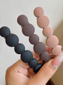 1pc Short Hair Clip Headwear, Low Ponytail Hair Clip, Female Minimalist Elegant Clip, Women's Short Hair Slouchy Person Bangle Clip, One Line Spring Clip, Half Tied Hair Back Head Clip For Girls, Hair Accessory, Horizontal Clip, Straight Clip