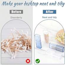2025 New 3pcs Travel Portable Transparent Storage Box - Mini Organizer For Cleaning Swabs, Bandages & Toothpicks, Dustproof