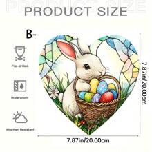 1 Person Easter Bunny Sun Catcher Window Hanging Decoration - Acrylic Spot With Charming Rabbit And Daffodil Design, Perfect For Home, Garden, Office And Outdoor Holiday Decoration, Holiday Decoration|Rabbit Design|Glossy Finish, Easter Decoration, Holiday Decoration Easter Decorations Party Gift