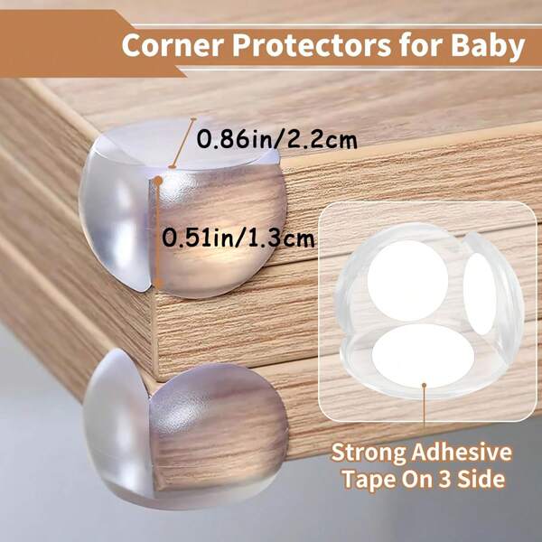 4/8/12/16/24 paquetes de protectores de esquinas para mesa, protector de esquinas de muebles transparente. Cubre los bordes y esquinas afilados de muebles, mesas y gabinetes con una fuerte adhesión.