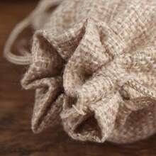 1/10pcs Natural Linen Jute Drawstring Bags | Rustic Beige Fabric Pouches For Jewelry & Party Favors | Storage Sacks With Tied Closure, For Mother's Day, Bridesmaid Gifts, Graduation Gifts, Birthday Gifts, Wedding Gifts,Birthday,Bride,Wedding