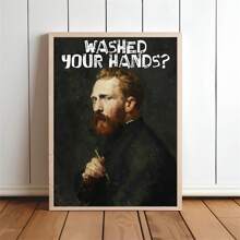 无框趣味名画：装饰艺术浴室海报 - 适用于厨房、卧室、宿舍 - 室内使用 - 无框 - 垂直方向 - 照片、海报、艺术印刷品 - 画布上的墨水 - 彩色 - 查看 2