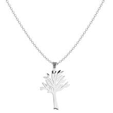 dollrinboy 1 件黑银金色不锈钢生命之树吊坠项链，适合男士和女士 - tree - 查看 13