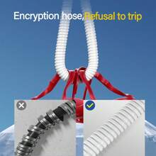 1pc Stainless Steel Anti-Explosion Shower Head With Hose And Water Pipe Accessories For Bathroom Water Heater
