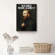 无框趣味名画：装饰艺术浴室海报 - 适用于厨房、卧室、宿舍 - 室内使用 - 无框 - 垂直方向 - 照片、海报、艺术印刷品 - 画布上的墨水 - 彩色 - 查看 12