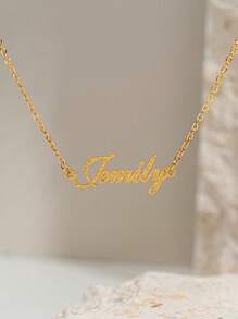 Custom Name Matte Finish Necklace,Personalized Silvery Gold Color Name Necklace, Simple Name Plate Necklace,Personalized Jewelry,Anniversary Gifts ,Easter Gifts,Birthday Gift For Her