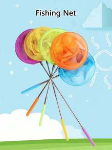 1pc Versatile Catch Release Net For Shrimp, Insects, Dragonflies, Butterflies - Perfect For Summer Beach Fun Outdoor Fishing - Multicolor - View 1