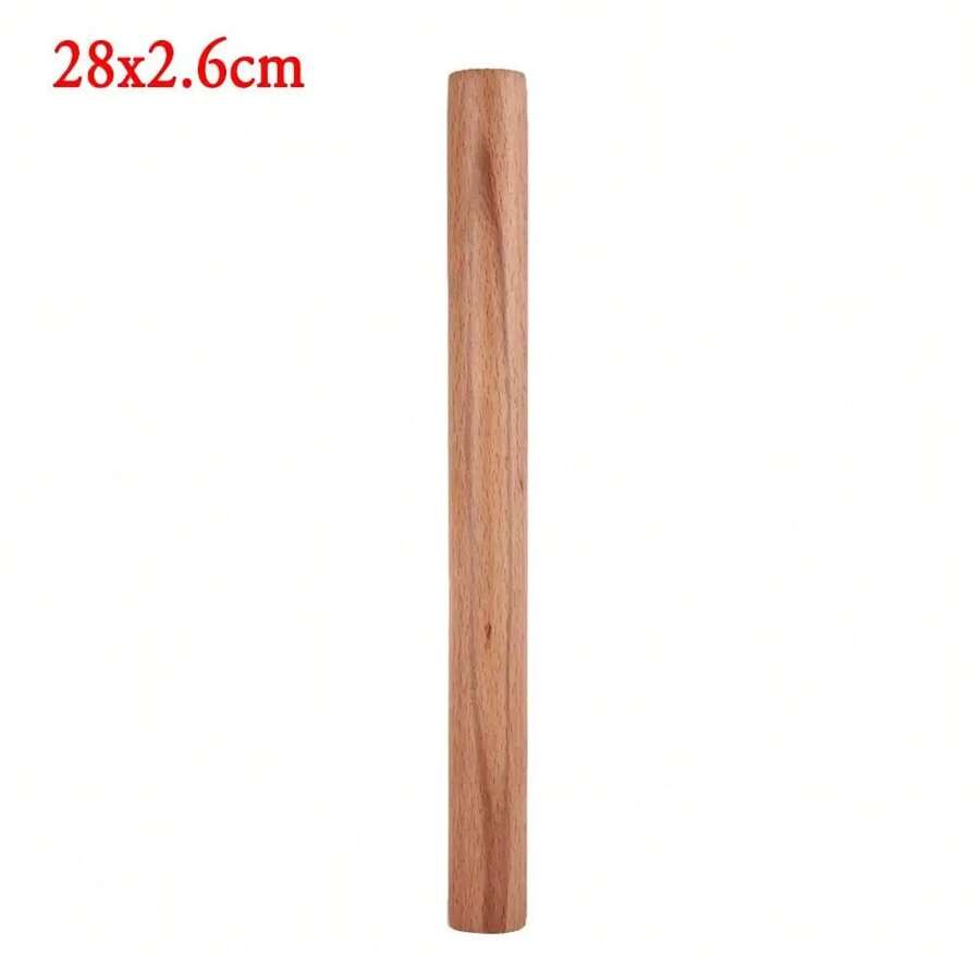 Wooden Rolling Pin Fondant Cake Decoration Dough Roller Cooking Pastry Baking Tool Kitchen Accessories - Mocha Brown - View 1