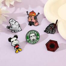 Disney 1/6 Pcs Cartoon Anime Brooch Personalized Robot Soldier Organization Logo Enamel Pin Backpack Clothing Jewelry Metal Badge Accessories A Gift For My Friends