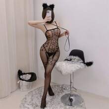 Lingerie sexy pour femmes, sexy, transparente, séduisante, une pièce, sans entrejambe, grande taille, facile à enlever, collants une pièce