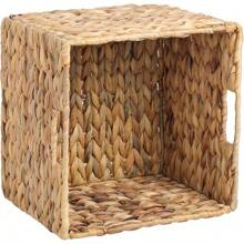 Water Hyacinth Storage Baskets, 12X12X10in Wicker Storage Cubes Set Of 3, Kitchen Baskets For Storage Pantry, Baskets For Pantry Organization, Foldable Square Baskets For Kallax - 12X12X10吋(水葫蘆) - 查看 8