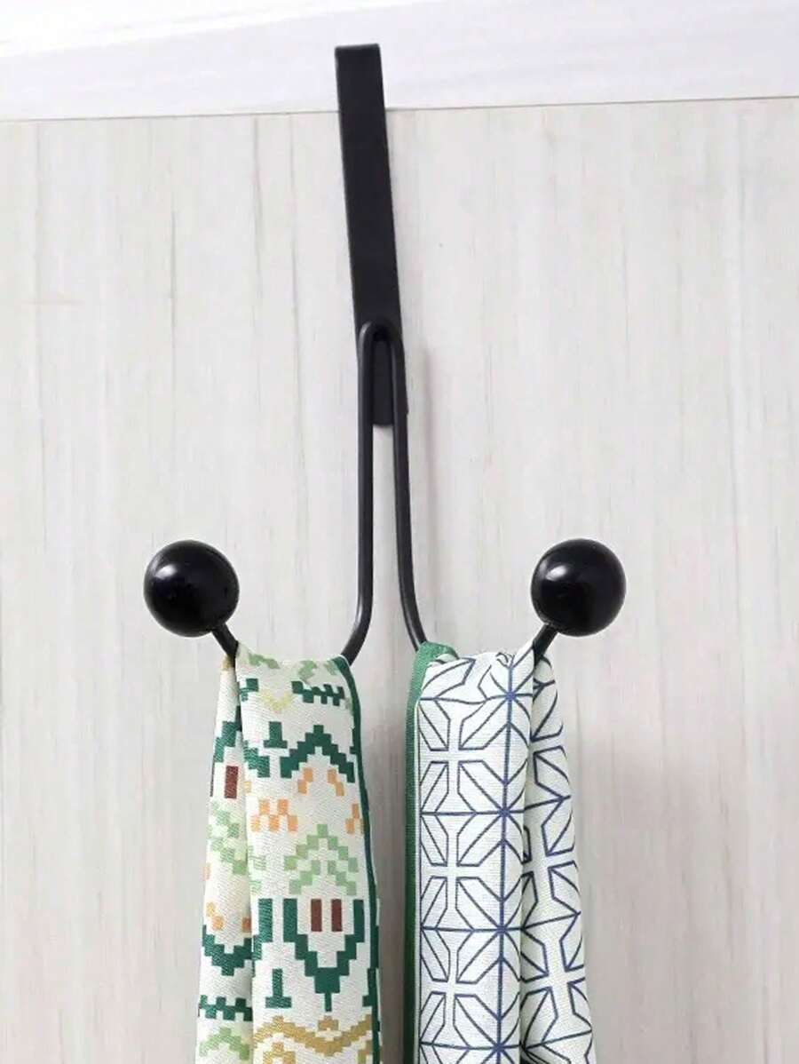 3/2/1 Pcs Multi-Function Over-The-Door Hooks, Clothes/Bag/Accessory Storage Rack, Drill-Free Wall Mounted Double Hooks Coat Rack, Suitable For Bedroom