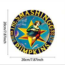 لوحة معدنية دائرية مقاس 20.32 * 20.32سم - ديكور جداري معدني لأنحاء المنزل والمكتب ، هدية مثالية لغرفة المعيشة والبار والمقهى - للاستخدام الداخلي والخارجي