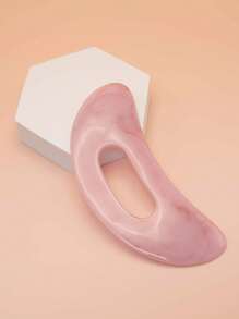 1pc ABS Material Gua Sha Massage Board, Suitable For Back And Face, Reusable Manual, Muscle Relaxation - Pink - View 5