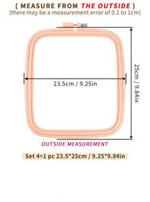 1 Stück Mehrfarbiger Quadratischer DIY Handstickrahmen. Aus hochwertigem ABS-Material mit kluger Nut-Konstruktion. Fixiert bestickten Stoff sicher ohne Verrutschen. Ermöglicht gleichmäßige und saubere Stickarbeit. Stabiler und glatter Rahmen, der nicht leicht bricht oder sich verformt, für schnelleres Sticken.