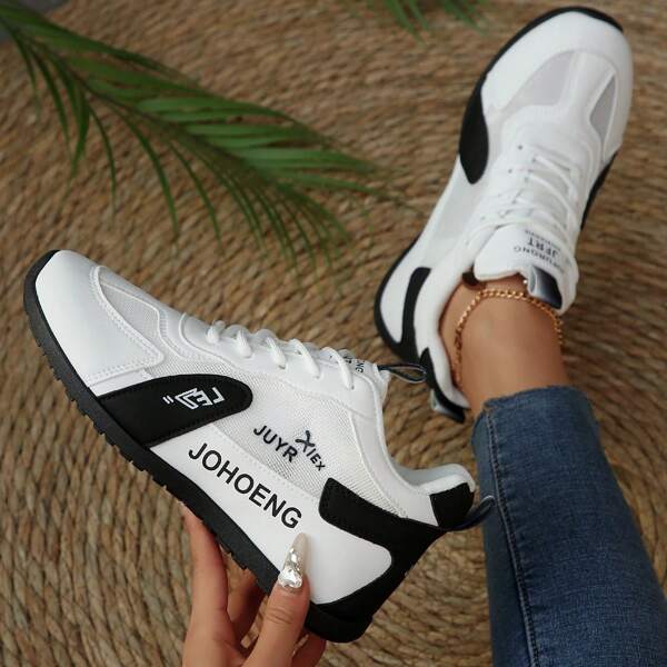Nuevos tenis casuales blancos, de suela blanda, transpirables, antiolores y versátiles