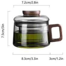 1 pieza de 200ml/6.76oz, Taza de té de vidrio multifuncional con infusor - Resistente al calor, reutilizable, adecuada para uso doméstico y de oficina, perfecta para té de hojas sueltas