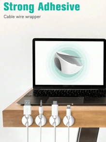 10 件装电线固定夹，家电电线整理器，粘性线缆管理，电话 USB 充电器电线固定夹，桌面线缆管理，强力粘性电线固定夹，家庭办公室汽车墙壁床头柜书桌电线整理器旅行必需品