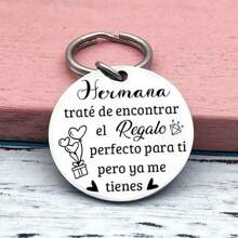 1pc Stainless Steel Fashionable Key Chain, Birthday & Thanksgiving Gift For Mom, Dad, Uncle, Aunt, Brother, Sister