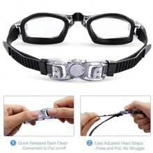 Swimming Goggles,Swimming Goggles No Leakage Anti-Fog Adult Men Women - Black - View 4