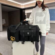 多功能女士背包，配有隐藏式肩带，大容量旅行包，单肩/斜挎包，配有可拆卸肩带，干湿分离，运动健身包，配有独立鞋隔层，多个口袋，适合商务旅行 Suffle 女士包