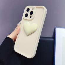 1pc Fashionable Gradient Frame Lovely Big Heart Shape Phone Case, Compatible With IPhone 12/13 Pro Max, Honor X7, Galaxy A56 5G, Infinix Smart 8, Infinix Hot 40i, Tecno Spark 20, Tecno Spark 20C, Tecno Spark Go 2024, Redmi Note 14 5G, Moto E22/E22i, OPPO A54. Shock-Proof, Minimalist Design, With Wrist Strap, Suitable For Daily Use And Outdoor Carrying