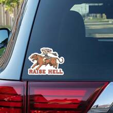 1PC Retro Cowgirl & Tiger Sticker – Vinyl Decal For Bold & Fearless Girl | Waterproof Sticker For Laptops, Water Bottles, Cars & More | Perfect Gift For Wild Spirits
