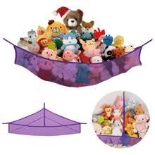 X-Large Stuffed Animal Net Hammock Corner (Min 3'6" Right-Angled Corner Space Each Side) Toy Organizer For Plushies Hanging Holder For Organizing Your Teddy And Squishmallow - Multicolor - View 8