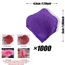 100/1000 stuks diverse kleuren (dieprood, rood, roze, zwart, blauw, geel) kunstzijden rozenblaadjes, geschikt voor Valentijnsdag, romantische nacht, trouwseizoen, Moederdag, aanzoek, verloving, jubileumhuisdecoratie