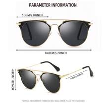 1 Pair Men's Fashionable Glasses, Premium Metal Frame With Mirror Lens, Suitable For Outdoor Sports, Cycling, Driving And All Seasons