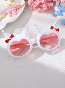 1 Pc Girls Princess Bowknot Fashion Glasses, Fashion Kids Eyewear For Runway Show, Spring Travel, Cross-Border