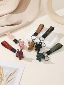 1 件彩色时尚斗牛犬树脂钥匙扣、包包挂饰、汽车挂饰、休闲派对礼品背包，适合学校卡通