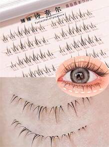 60 Clusters/Set Cartoon Style Small Flame Segmental Lower False Eyelashes