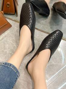 1 双夏季新款时尚法式一脚蹬凉鞋，柔软鞋底，舒适百搭