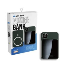 Batería Power Bank Portátil Magnética 5000 mAh 22.5W Señalizador LED - Negro - Ver 3