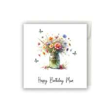 Floral Greeting Cards For Mom, Birthday Cards For Mom, Greeting Cards For Mom, Special Birthday Cards For Mom, From Daughter, Best Friend With Mom