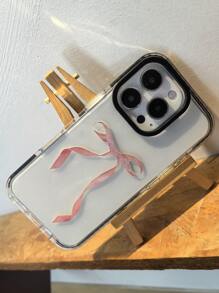 Ốp lưng điện thoại Valentine 1 chiếc trong suốt họa tiết nơ hồng nghệ thuật chống rơi, chất liệu TPU cao cấp, bao phủ toàn bộ, tương thích với iPhone, chống nước, chống sốc, chống trầy xước - Trong sáng - Xem 8