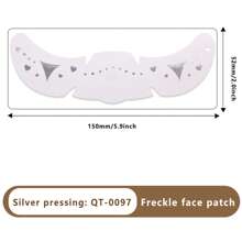 Tatuajes temporales de larga duración para rostro de mujer: labios, estrellas, lazos, parches de maquillaje, perfectos para San Valentín. - qt-0097 - Ver 2