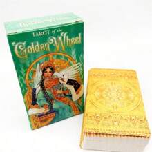 1pc Tarot Card Deck For Fortune Telling And Party Game Golden Wheel Tarot